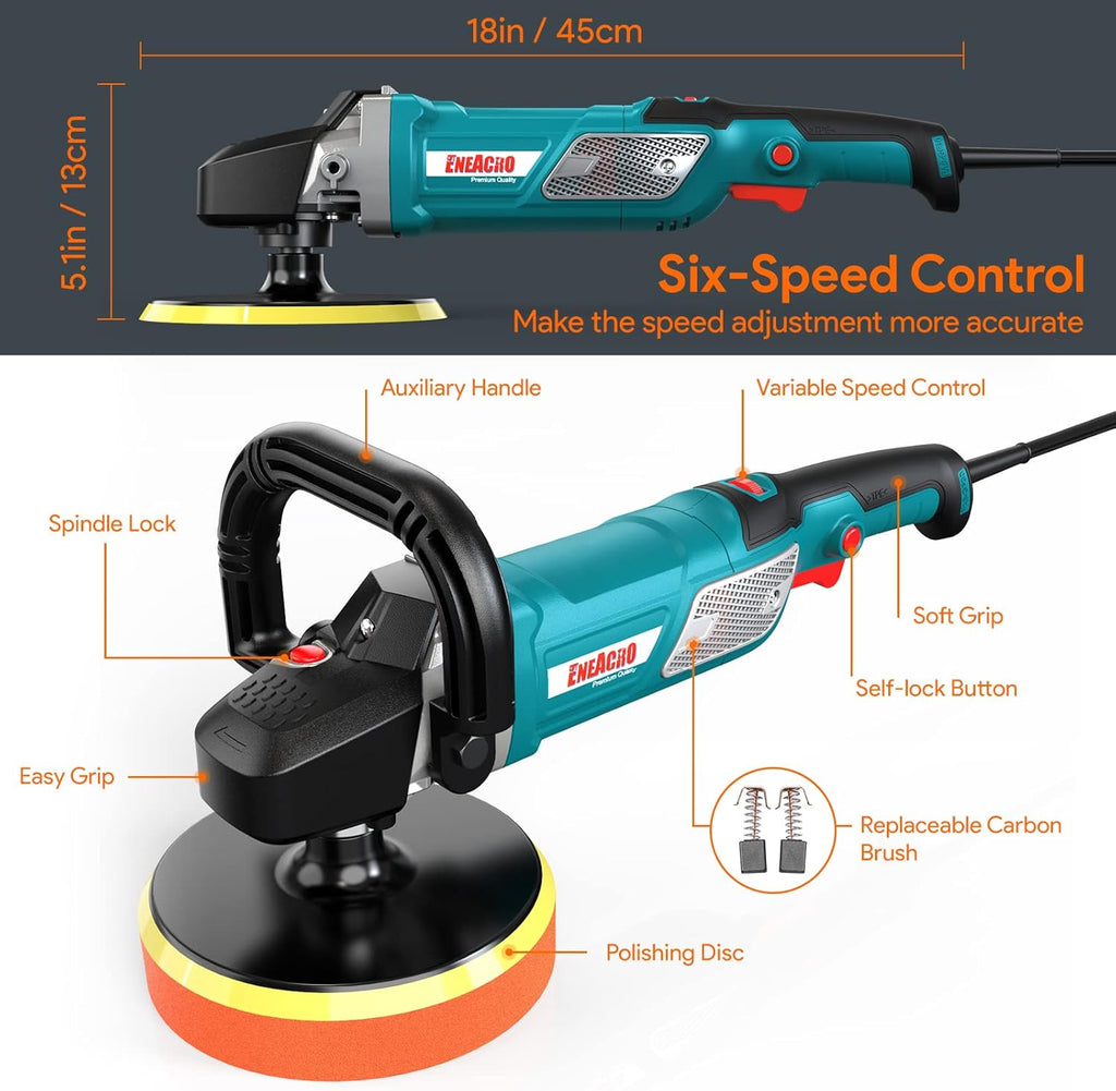 12 Amp 6-inch/7-inch Variable Speed Rotary Polisher I569