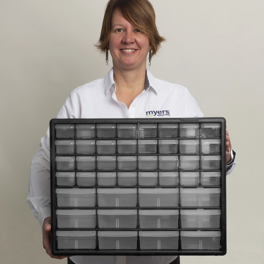 44 Drawer Black Plastic Storage Cabinet T6850