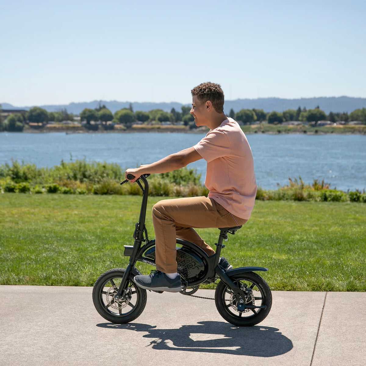 Black Folding Electric Bike L6054