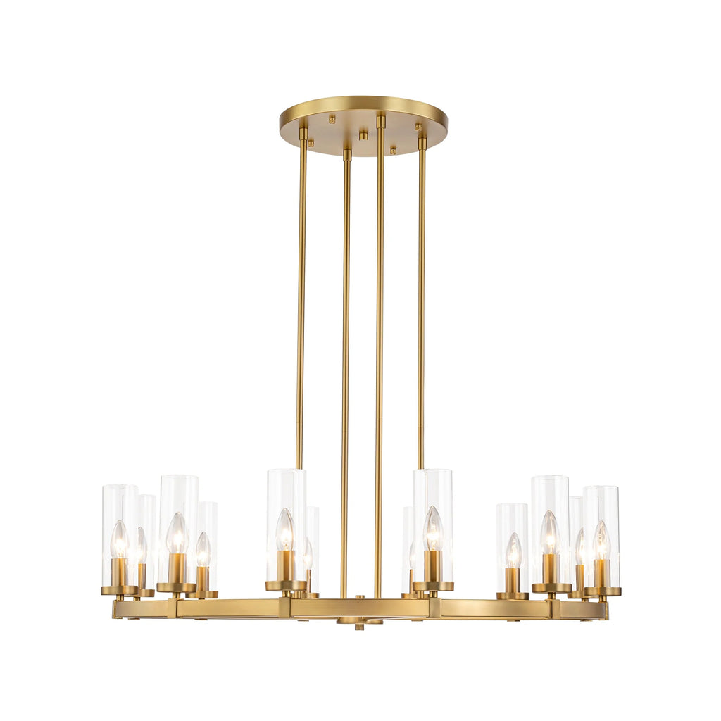 12-Light Dimmable Industrial Chandelier J2104