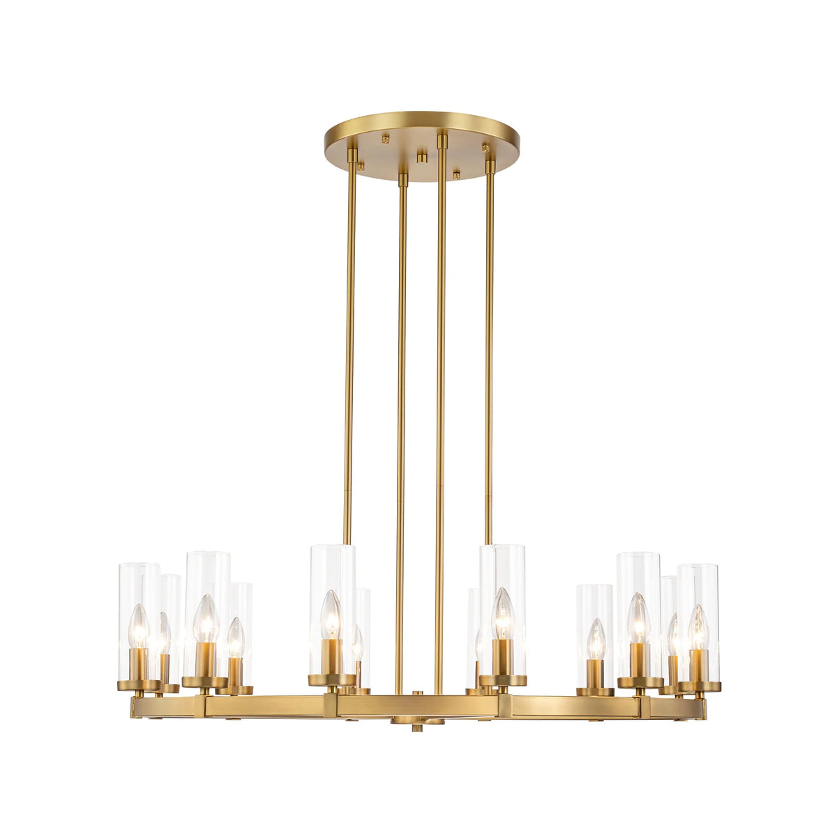 12-Light Dimmable Industrial Chandelier J2104