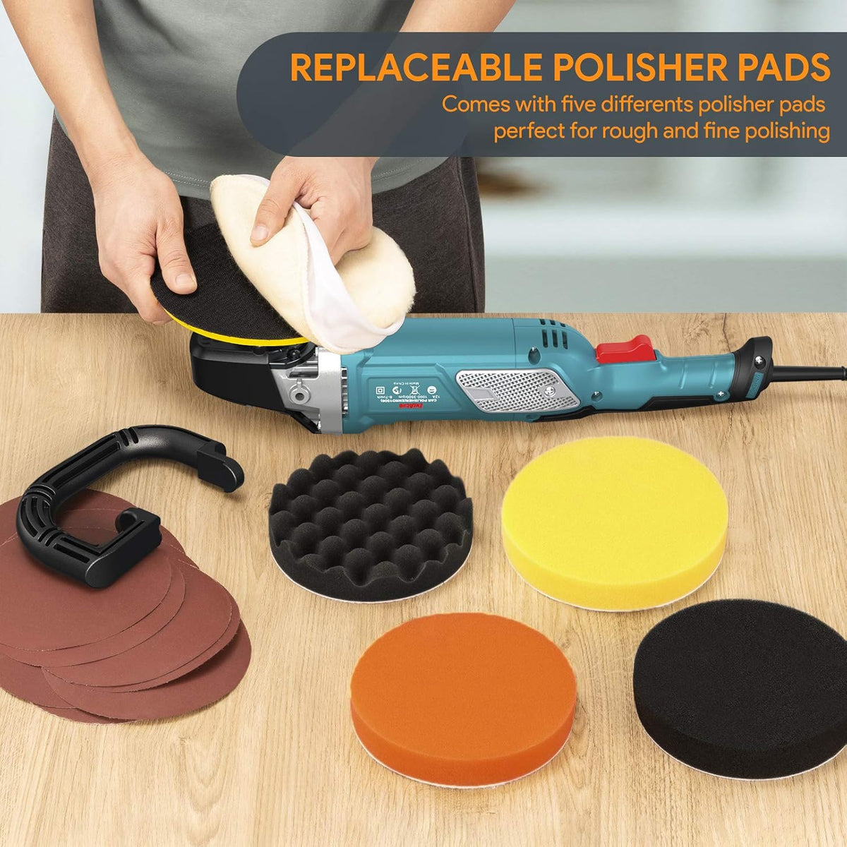 12 Amp 6-inch/7-inch Variable Speed Rotary Polisher I569