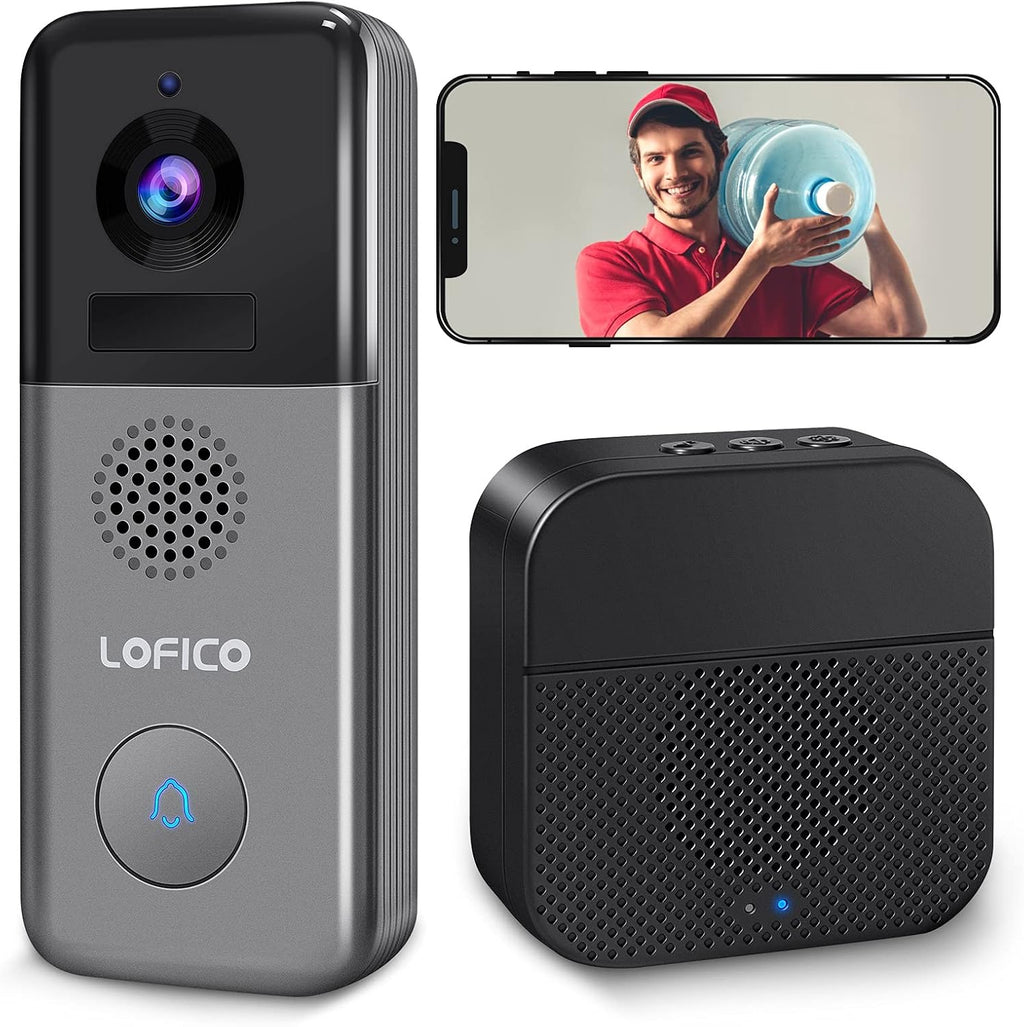 2K WiFi Wireless Rechargeable Battery Powered Video Doorbell Camera with Chime D470