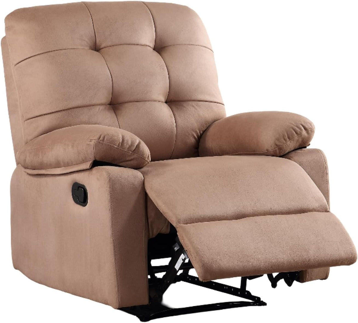 Peat Color Plush Microfiber Motion Recliner Chair E766695