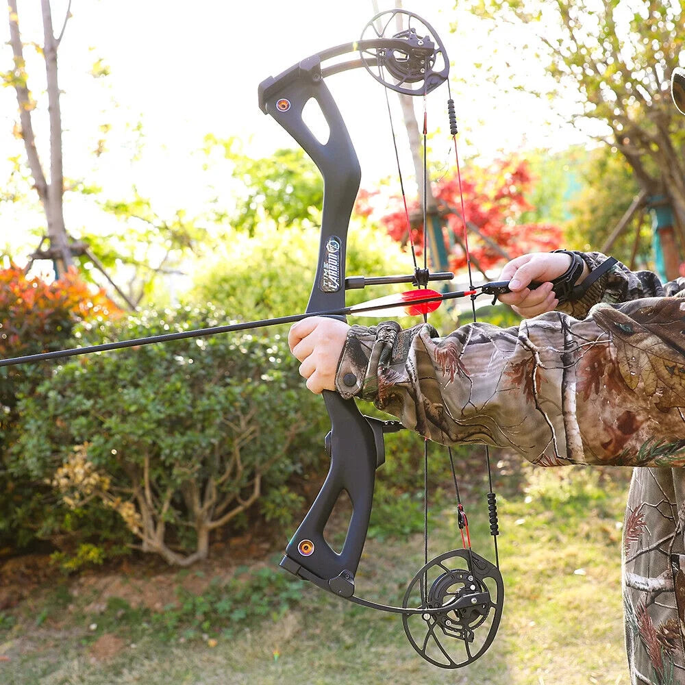 29 Inch Carbon Fiber Compound Bow 0-70lbs Adjustable 345FPS S967