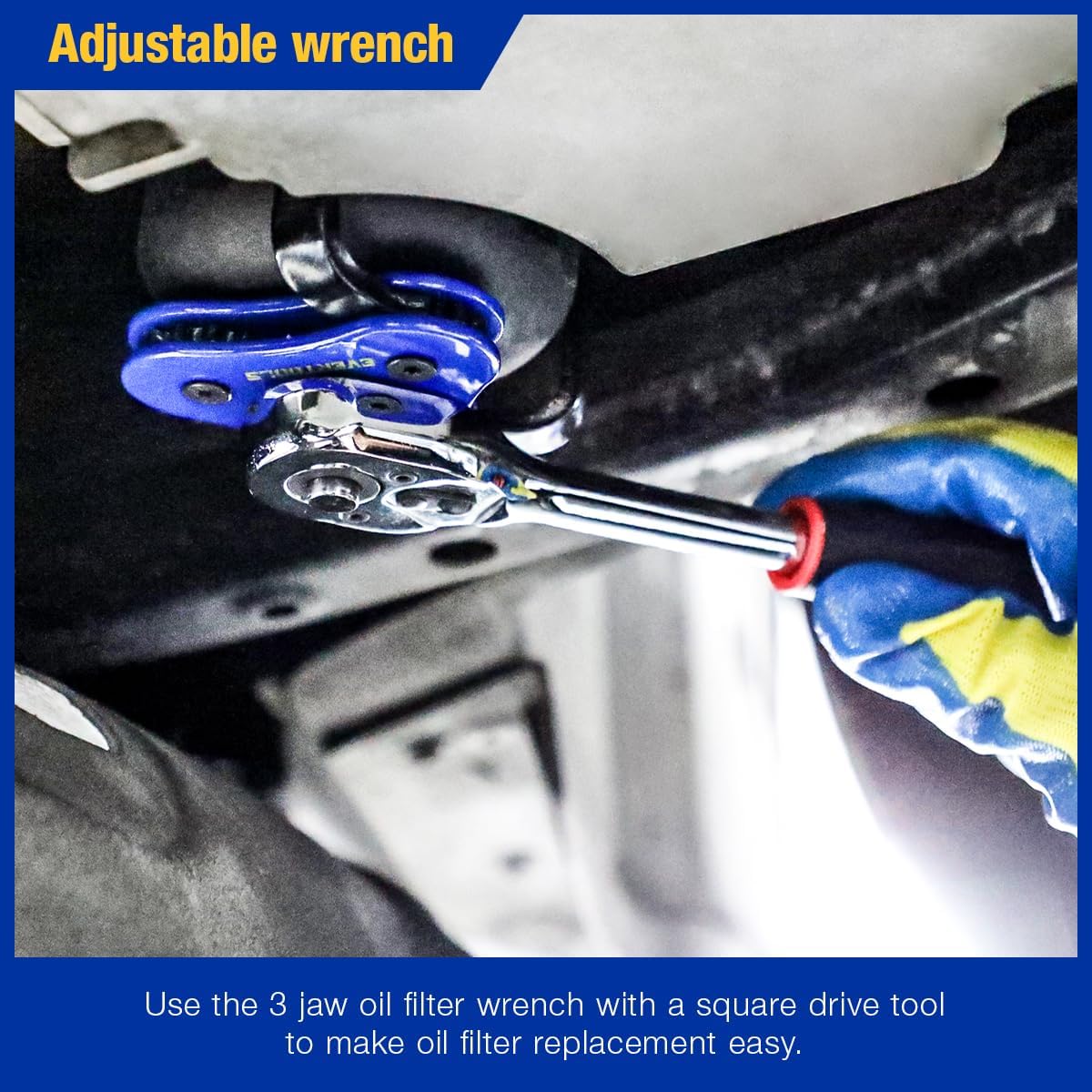 Adjustable Oil Filter Wrench with Gloves Z941
