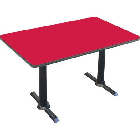 Cafe and Breakroom Table with T-Bases in Red C811