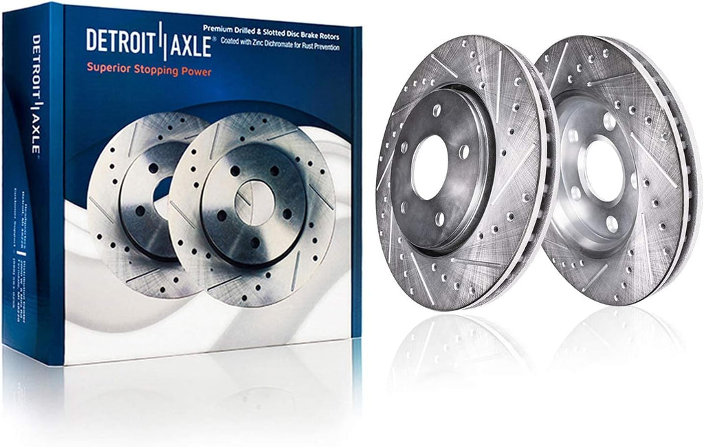 10.83 (275mm) Front Drilled and Slotted Disc Rotors + Brake Pads 6pc Set V65847