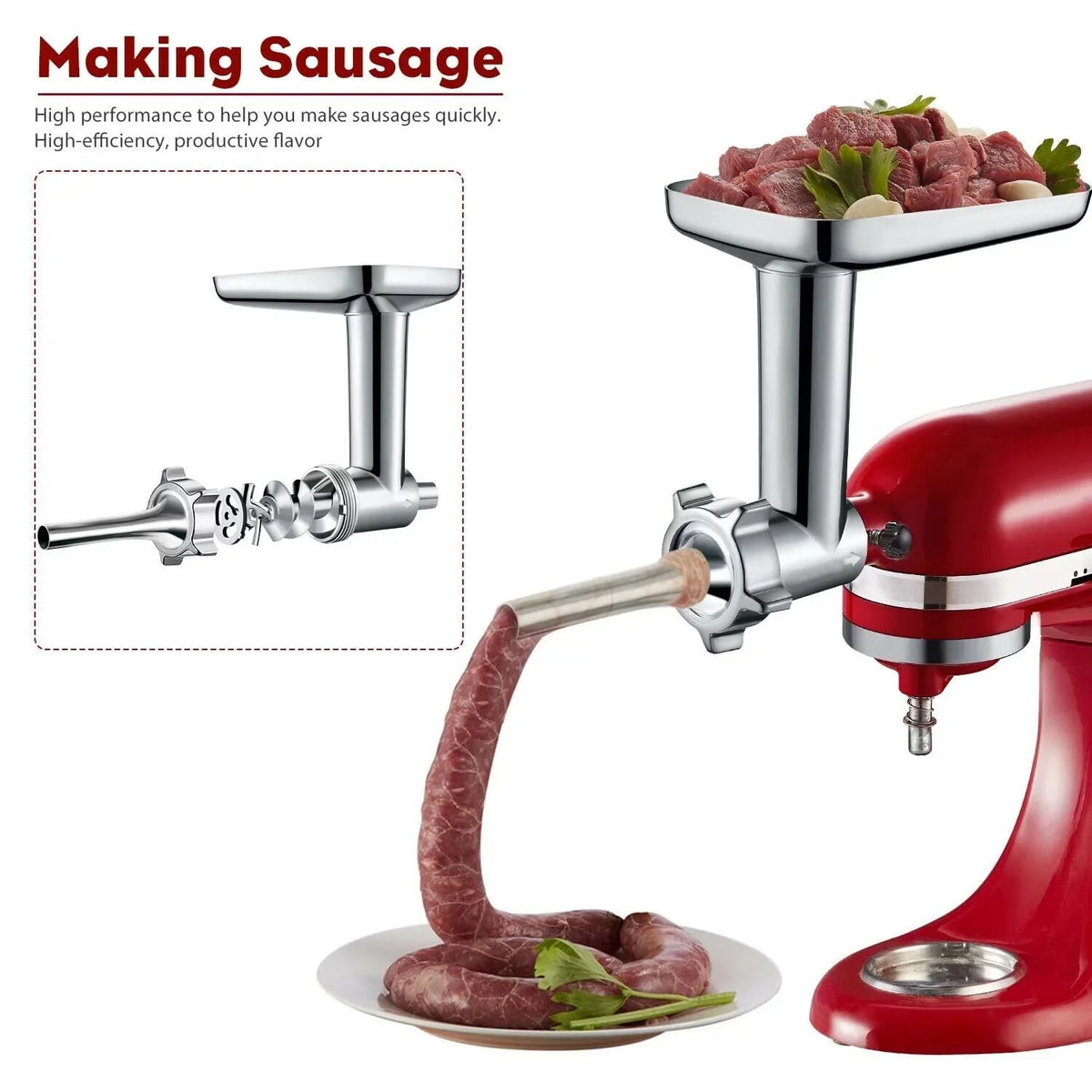 Meat Grinder Attachment for KitchenAid Stand Mixers E817
