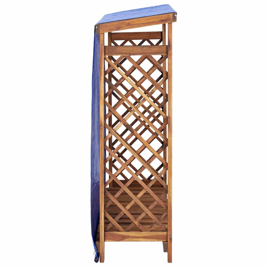 Firewood Storage Shed Solid Acacia Wood L33352