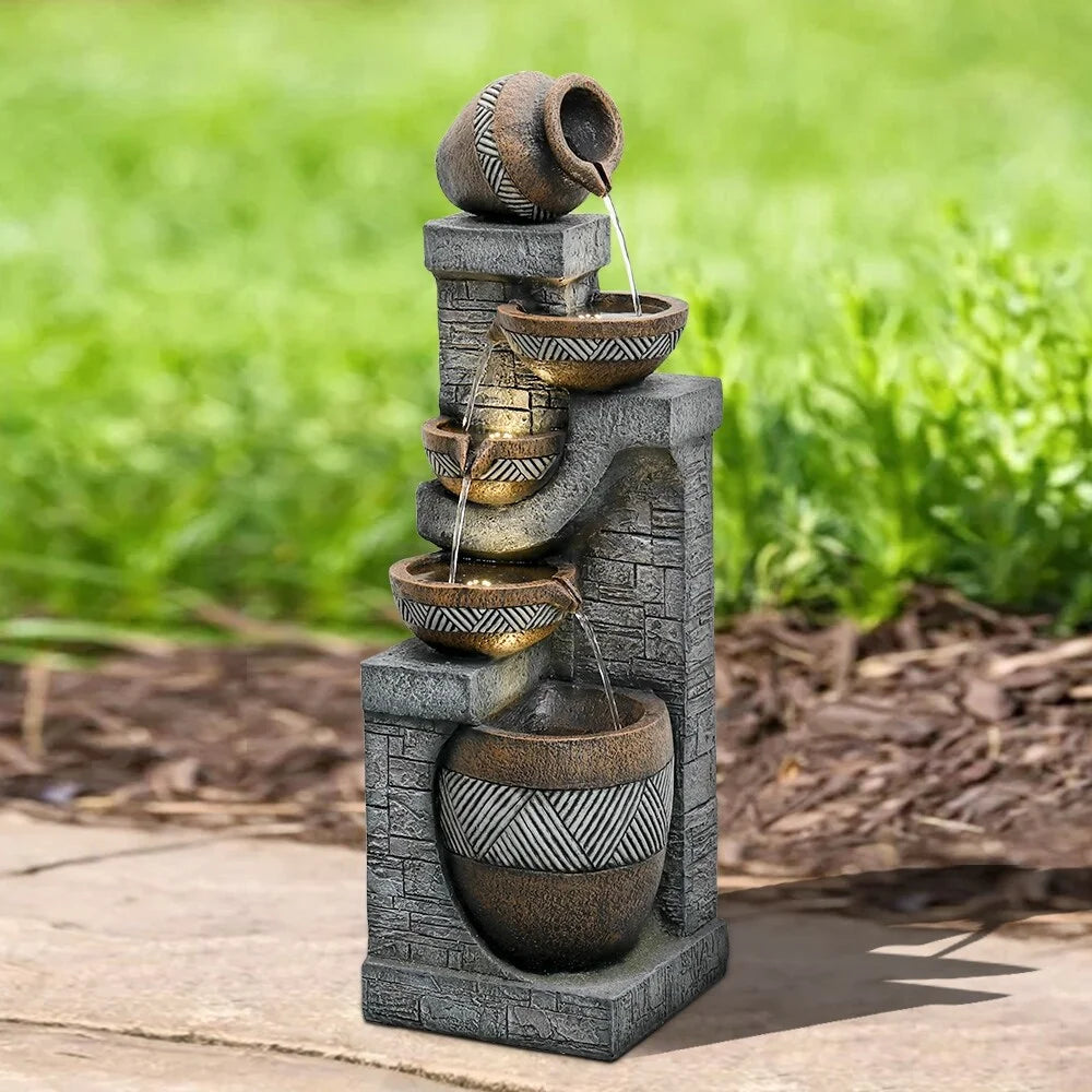 5-Tier Cascading Outdoor Water Fountain X91178
