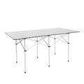 Silver Roll Up Portable Folding Aluminum Picnic Table S682