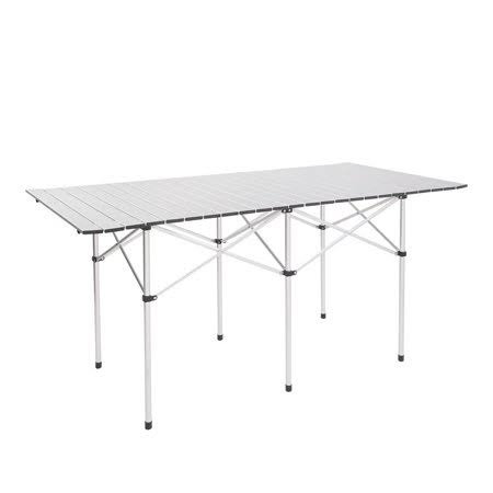 Silver Roll Up Portable Folding Aluminum Picnic Table S682