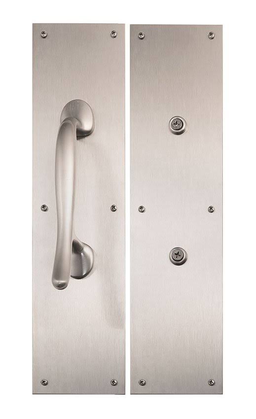 8.75 in. Antimicrobial Push & Pull Plate Set - Satin Nickel Z708