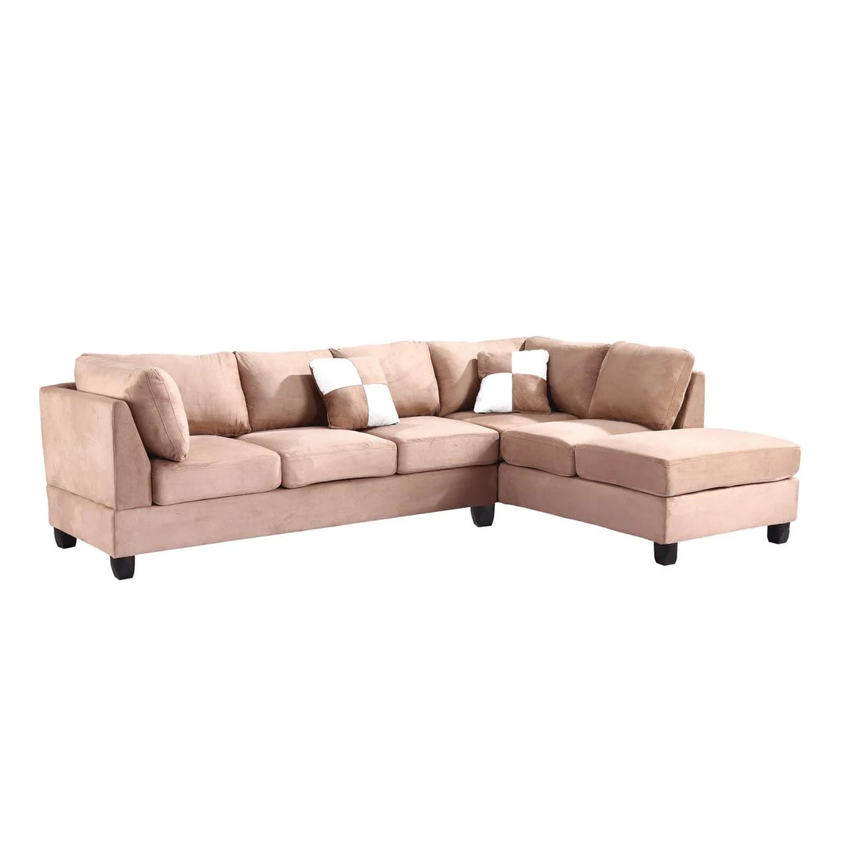 Mocha Microsuede Sectional Q353