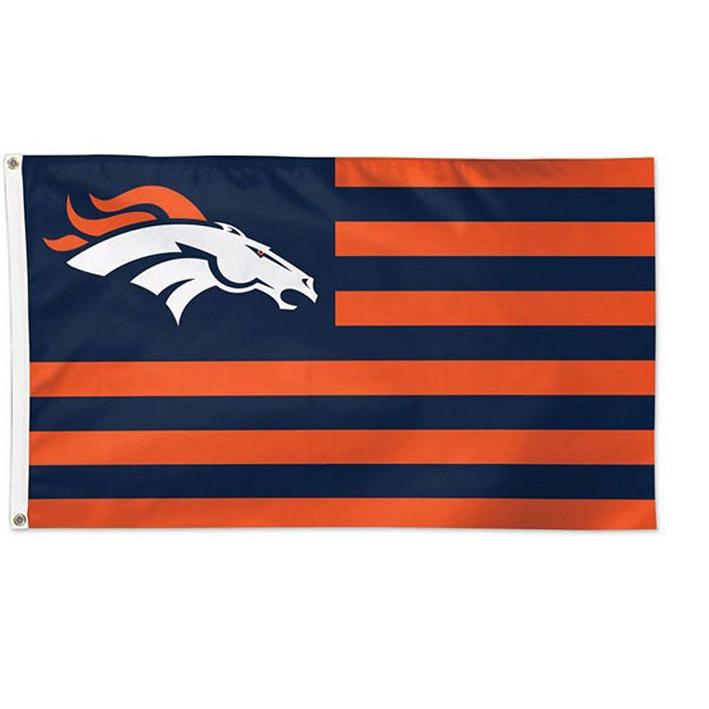 Denver Broncos Americana Stars & Stripes Deluxe Flag U39543
