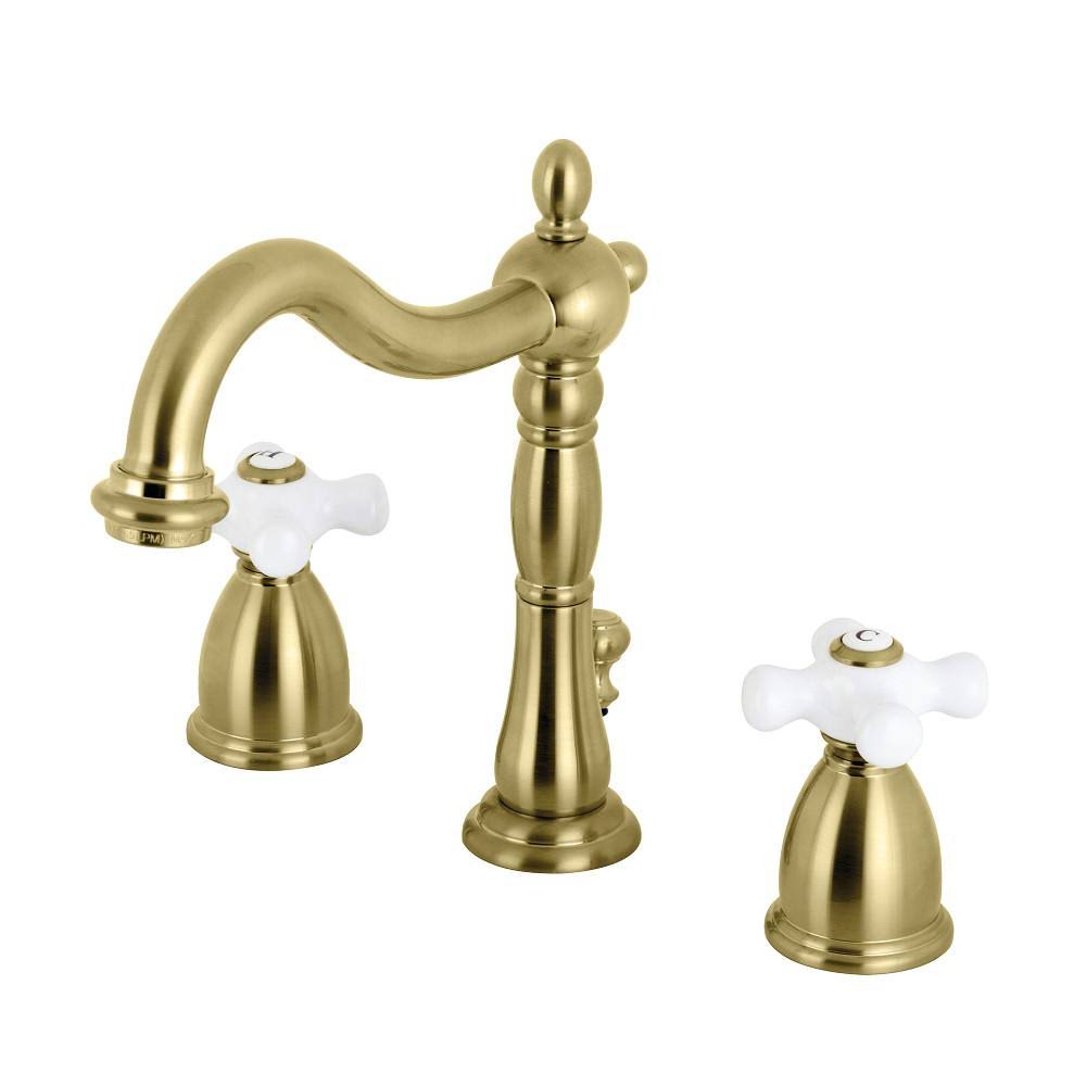 Antique Brass Widespread Bathroom Faucet A328562