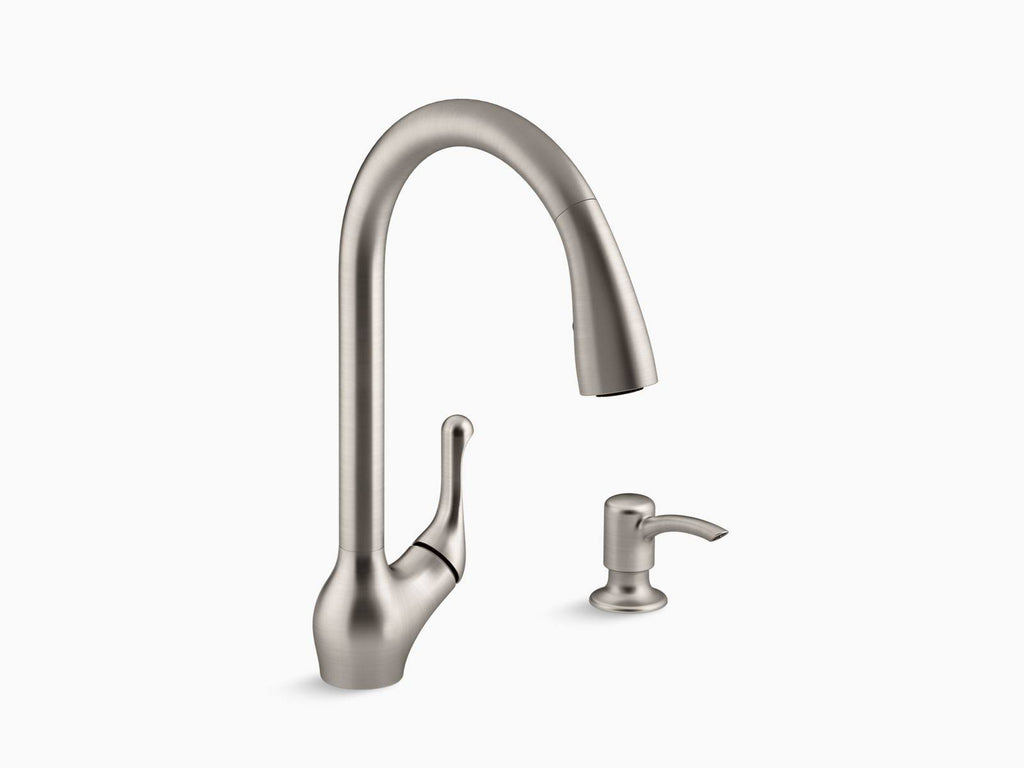 Pull-Down Kitchen Sink Faucet with Soap Dispenser Y2676