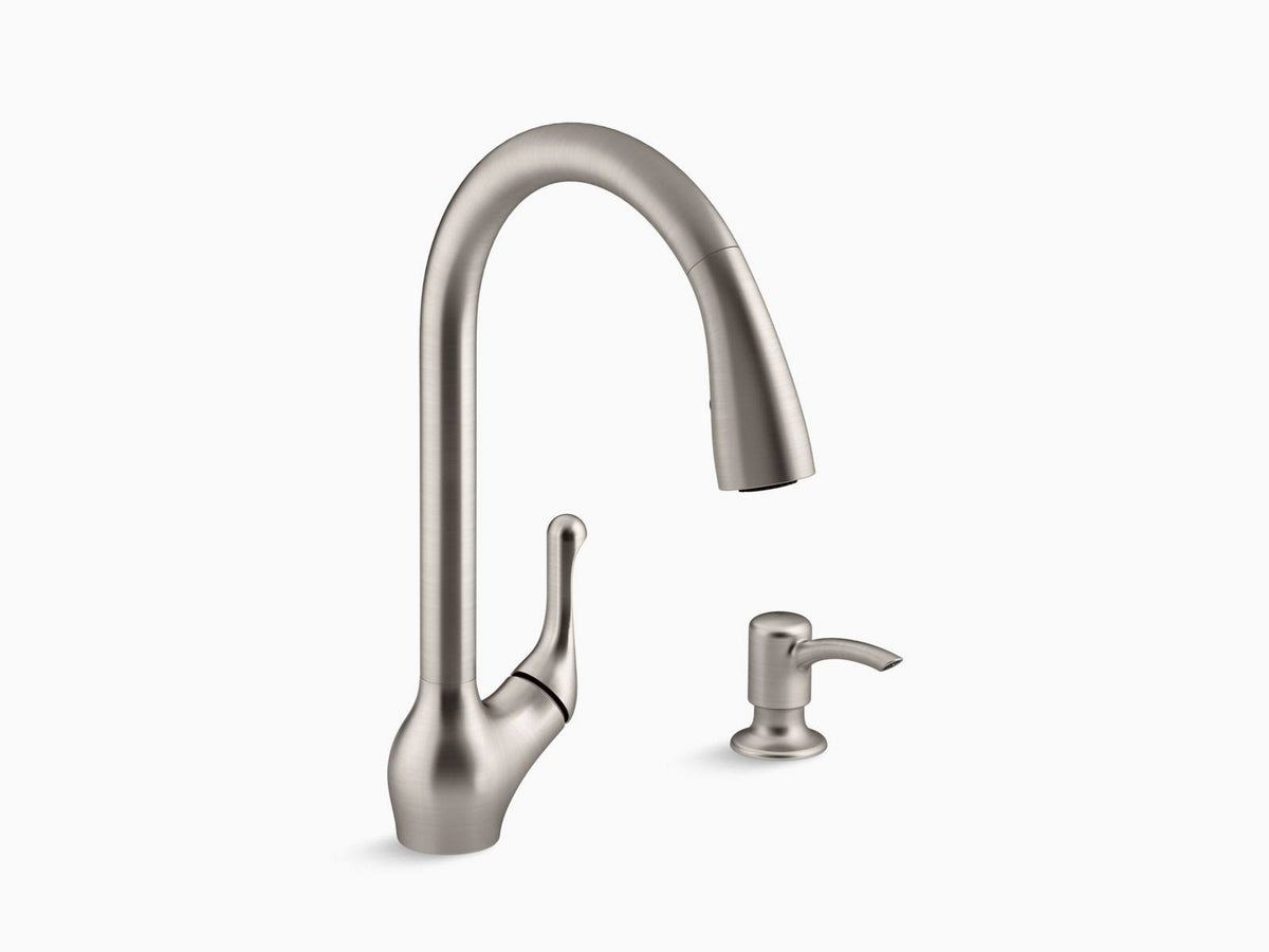 Pull-Down Kitchen Sink Faucet with Soap Dispenser Y2676