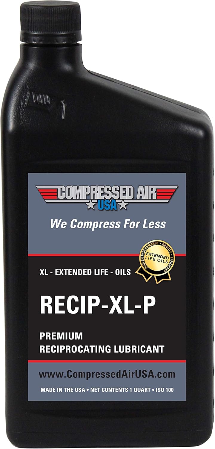 6000 Hour Reciprocating Air Compressor Lubricating Oil (1 Quart) Pack of 2 F5484