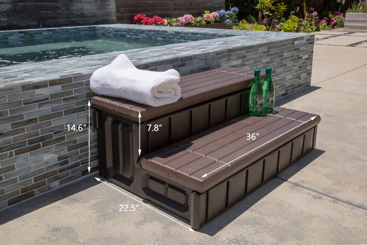 36 Spa Step Hot Tub and Spa 2-Step Storage Compartment H704