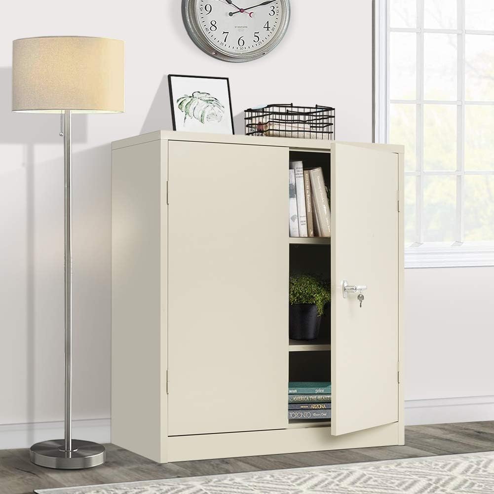 Lockable Steel Storage Cabinet with Doors and Shelves P930