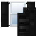 Black Exterior Composite Louvered Shutters Per Pair I766