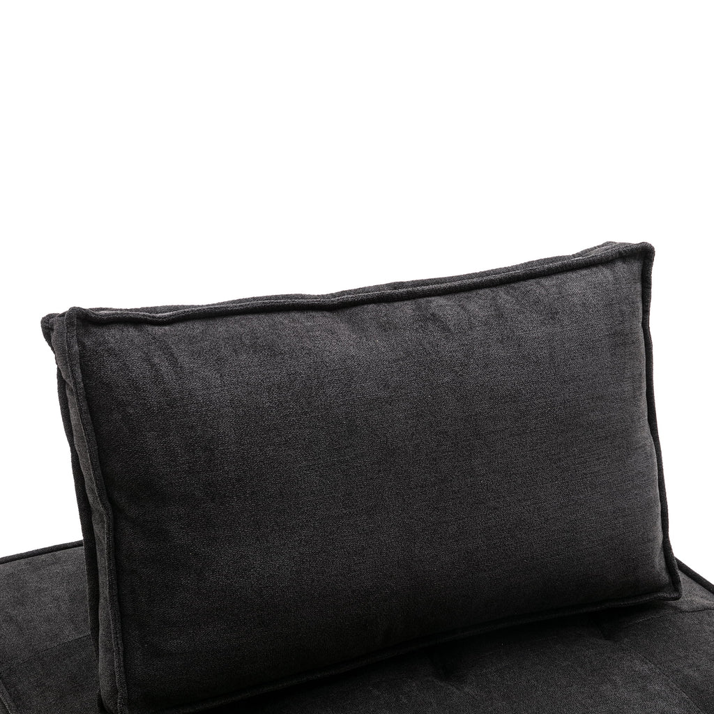 Black Ottoman Barrel Chair M234156