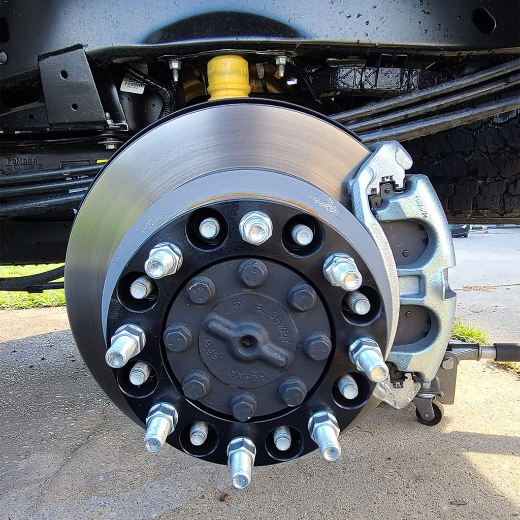 Black Forged 8x170 to 8x6.5 Wheel Adapters 1.5 Inch with 14x1.5 Studs Pack of 2 M77066