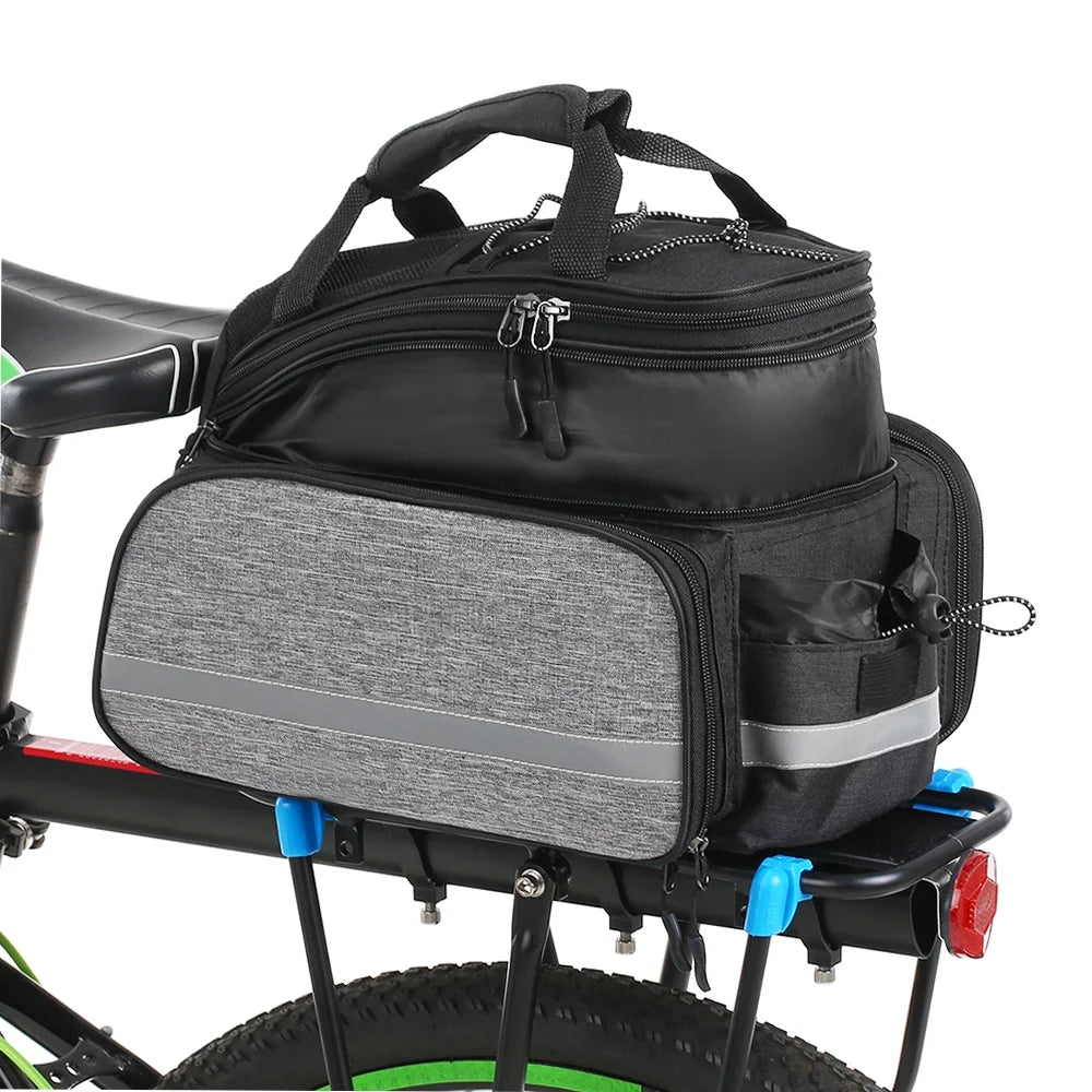 Rear Seat Bag Waterproof MTB Pannier Bag With Rain Cover I95523