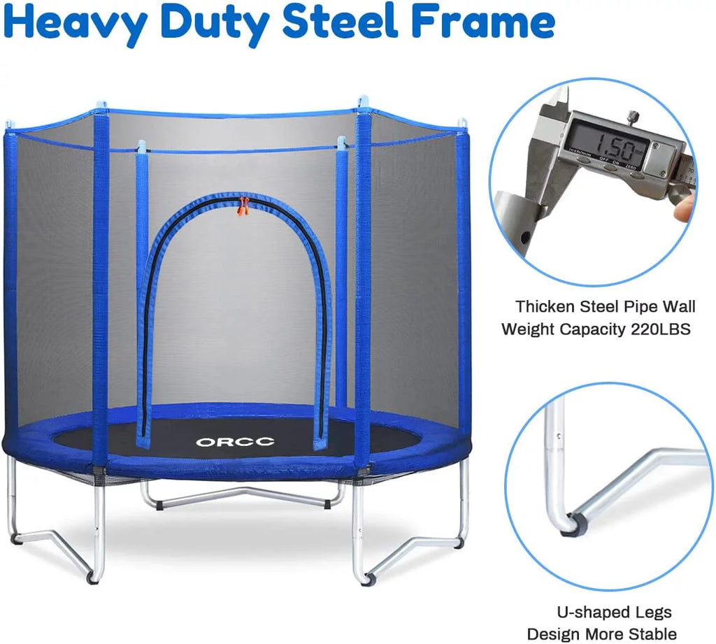 55/60 Mini Trampoline with Safety Net Pad A132