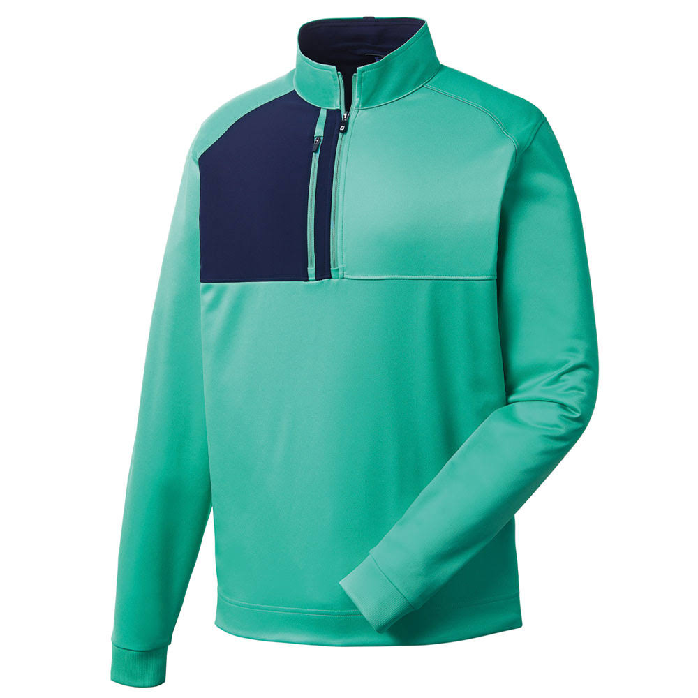Men's Brushed Back Pique Sport Midlayer Size 2XL, Spearmint T822