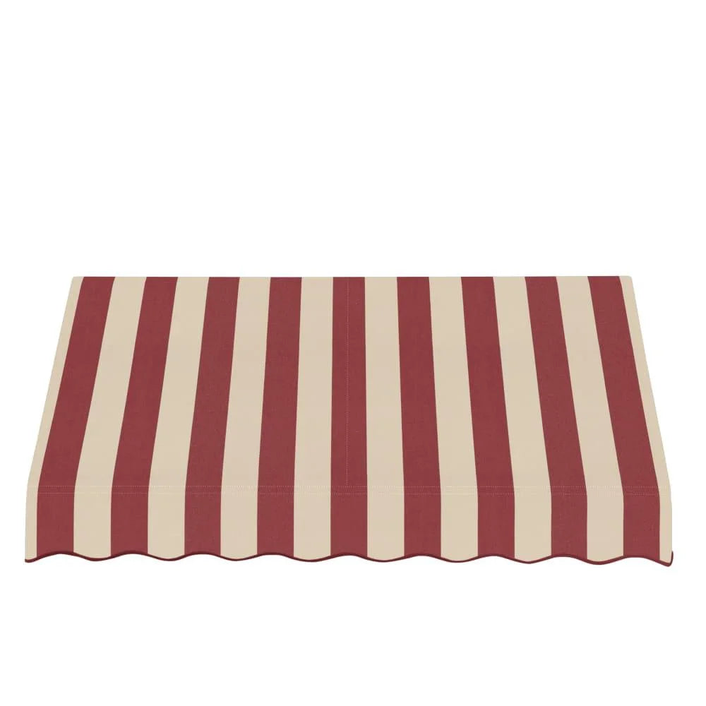 Burgundy/Tan Stripe Acrylic Fixed Awning Q3412