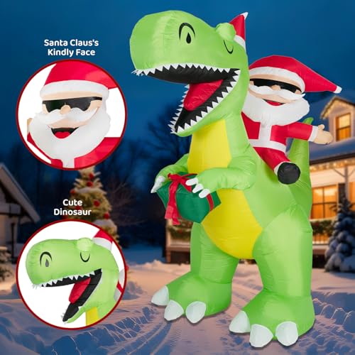 8FT Inflatable Witch Decorations with Built-in LED Lights V44367