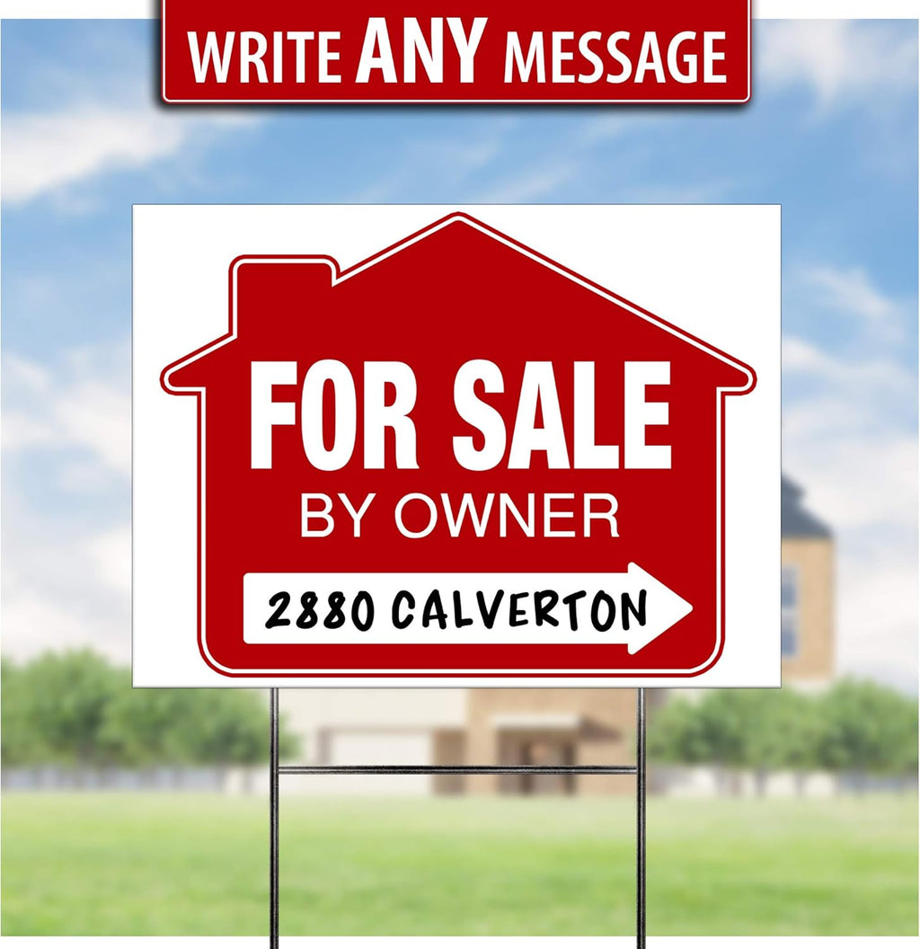 For Sale Signs (5 Pack) Double-Sided Yard Sign Stakes with Directional Arrows N78134