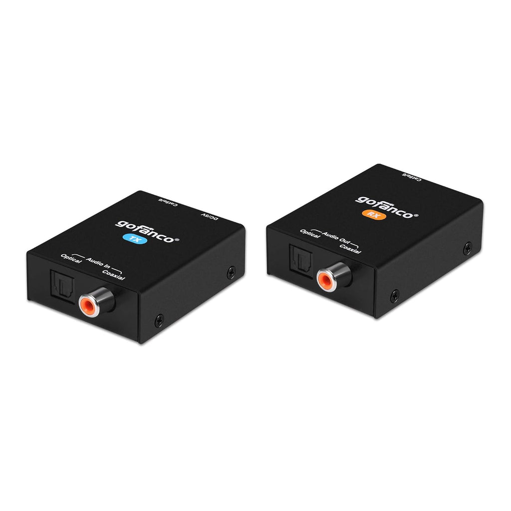 Coaxial Optical Toslink Digital Audio Extender Over CAT5e CAT6 Ethernet Balun V170