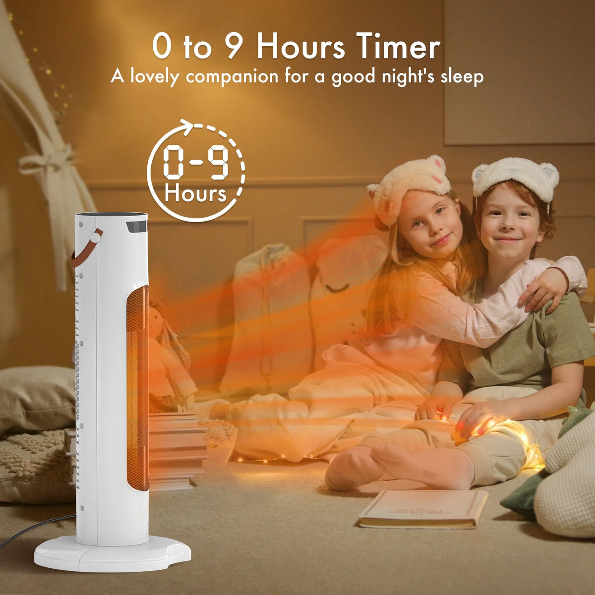 White 2000W Ceramic Tower Space Heater N7027