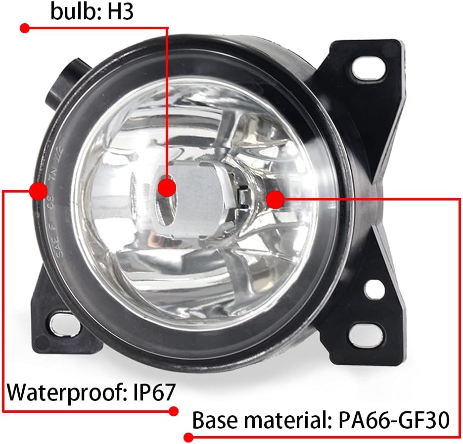 Pair Fog Lights with Bulbs, Pack of 2 C71187
