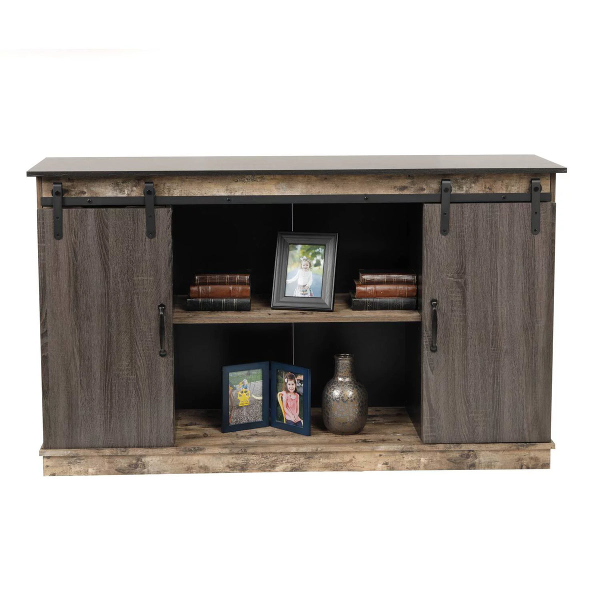 Six Drawer Storage Cabinet with Two Sliding Doors C9634
