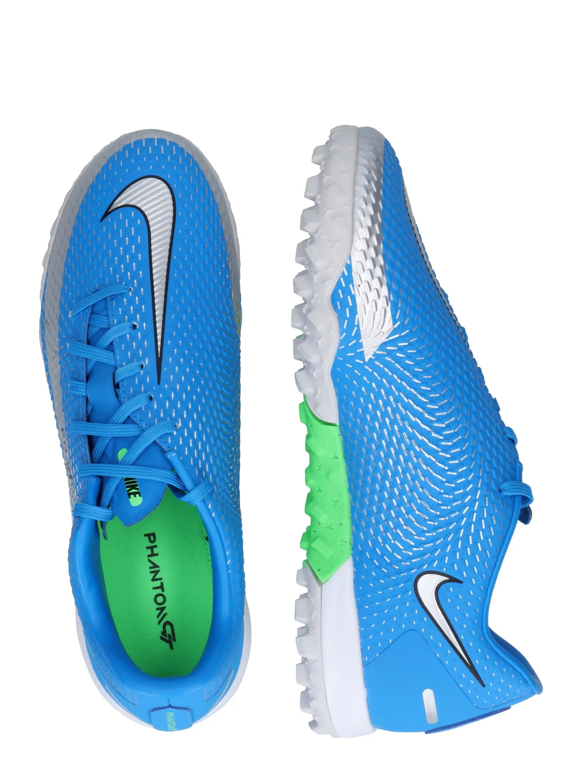 Photo Blue Metallic Silver Turf Soccer Shoes W978