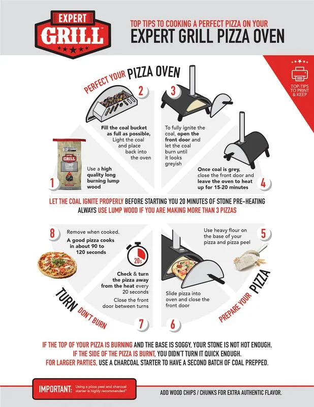 Black Charcoal Pizza Oven K74012