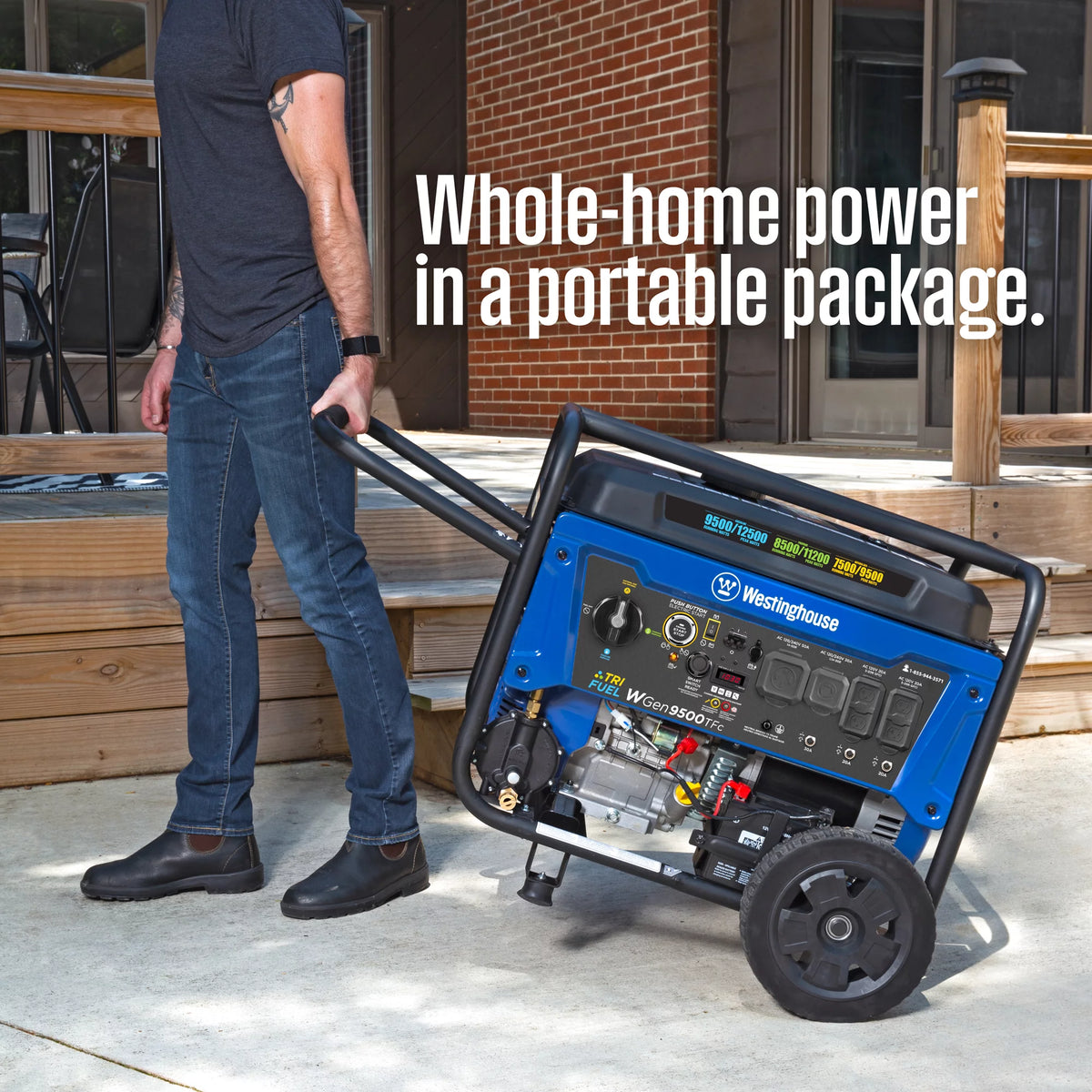 13,000 Peak Watt Tri-Fuel Portable Generator F1493