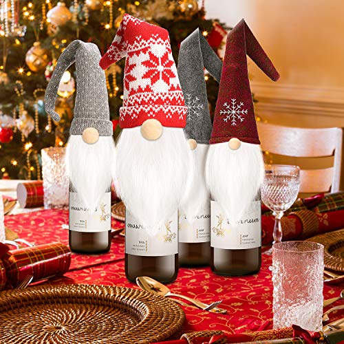 9 Pieces Christmas Wine Bottle Topper Cover H408