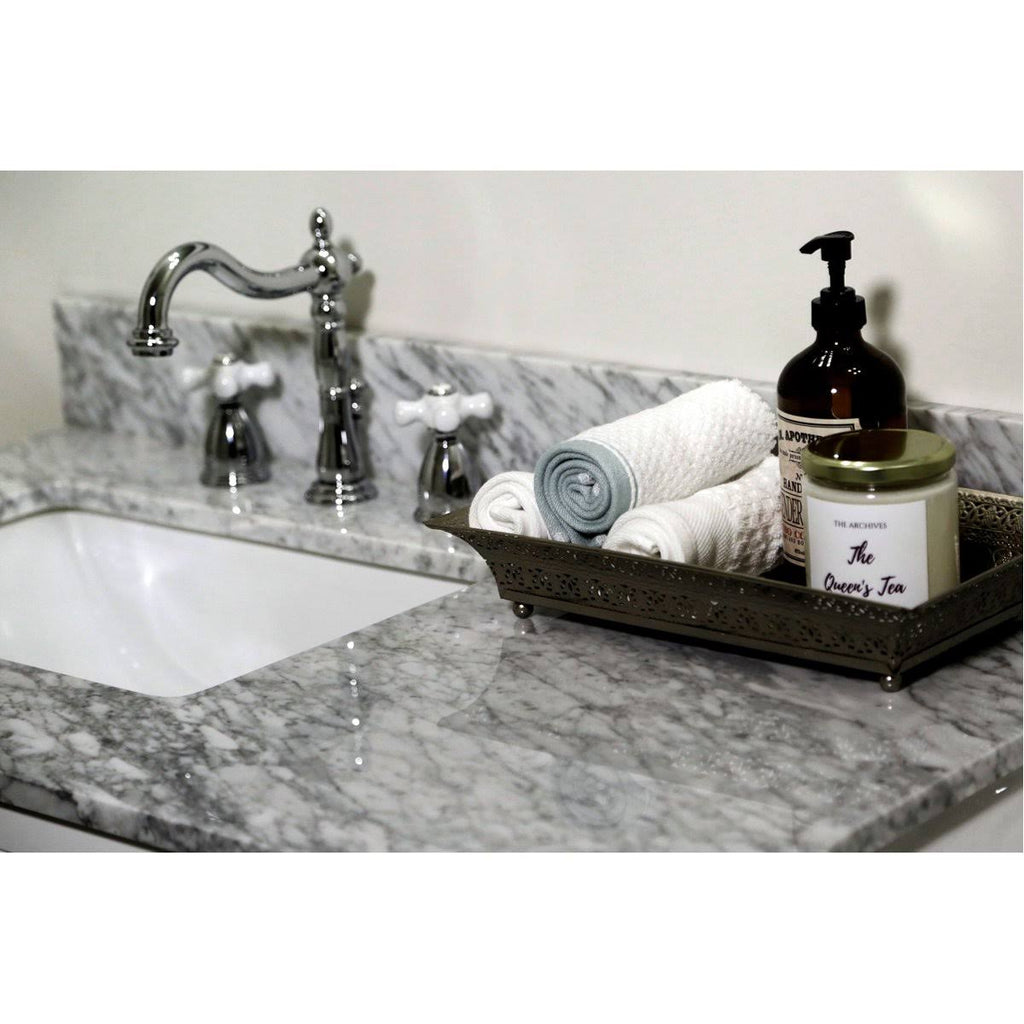 Antique Brass Widespread Bathroom Faucet A328562