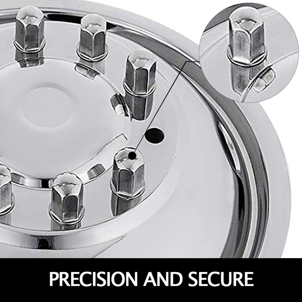 Stainless Steel 19.5 Inch 10 Lug Wheel Simulator 4PCS Hubcap Kit V6799