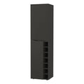 Tall Black Wengue Engineered Wood Bar Cabinet J94077
