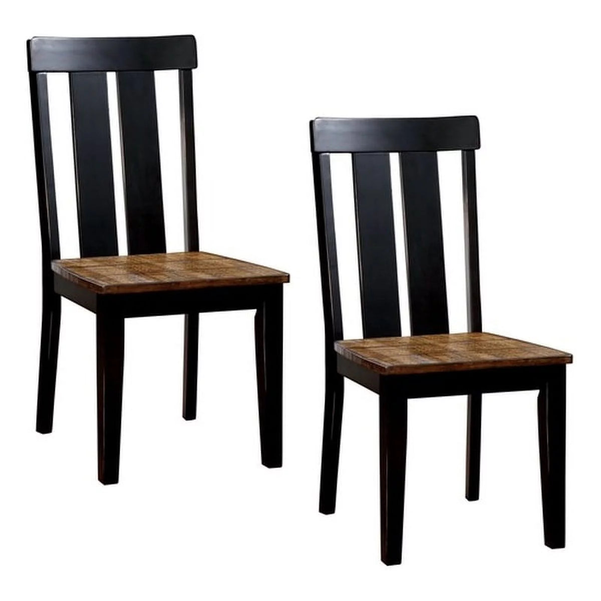 Black Wood Dining Chair Set of 2 E5354