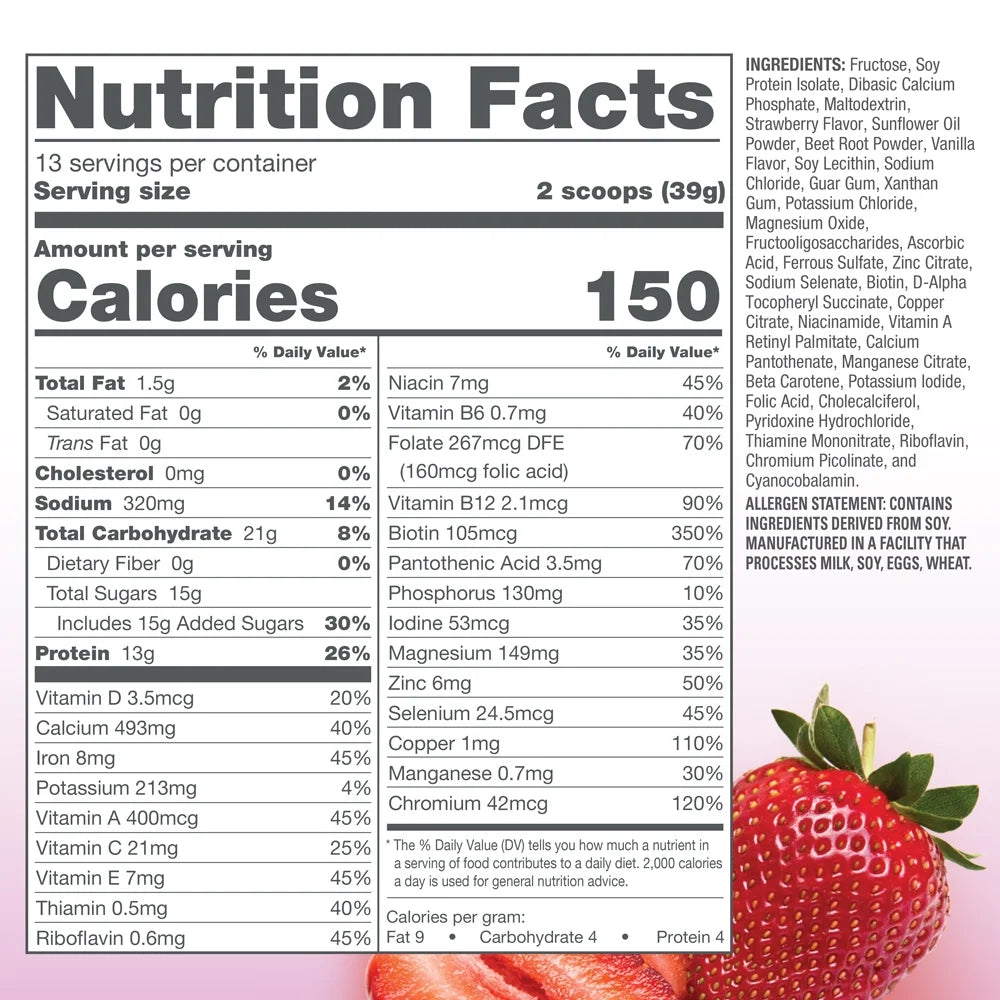 Strawberry Meal Replacement 17.88 oz B572