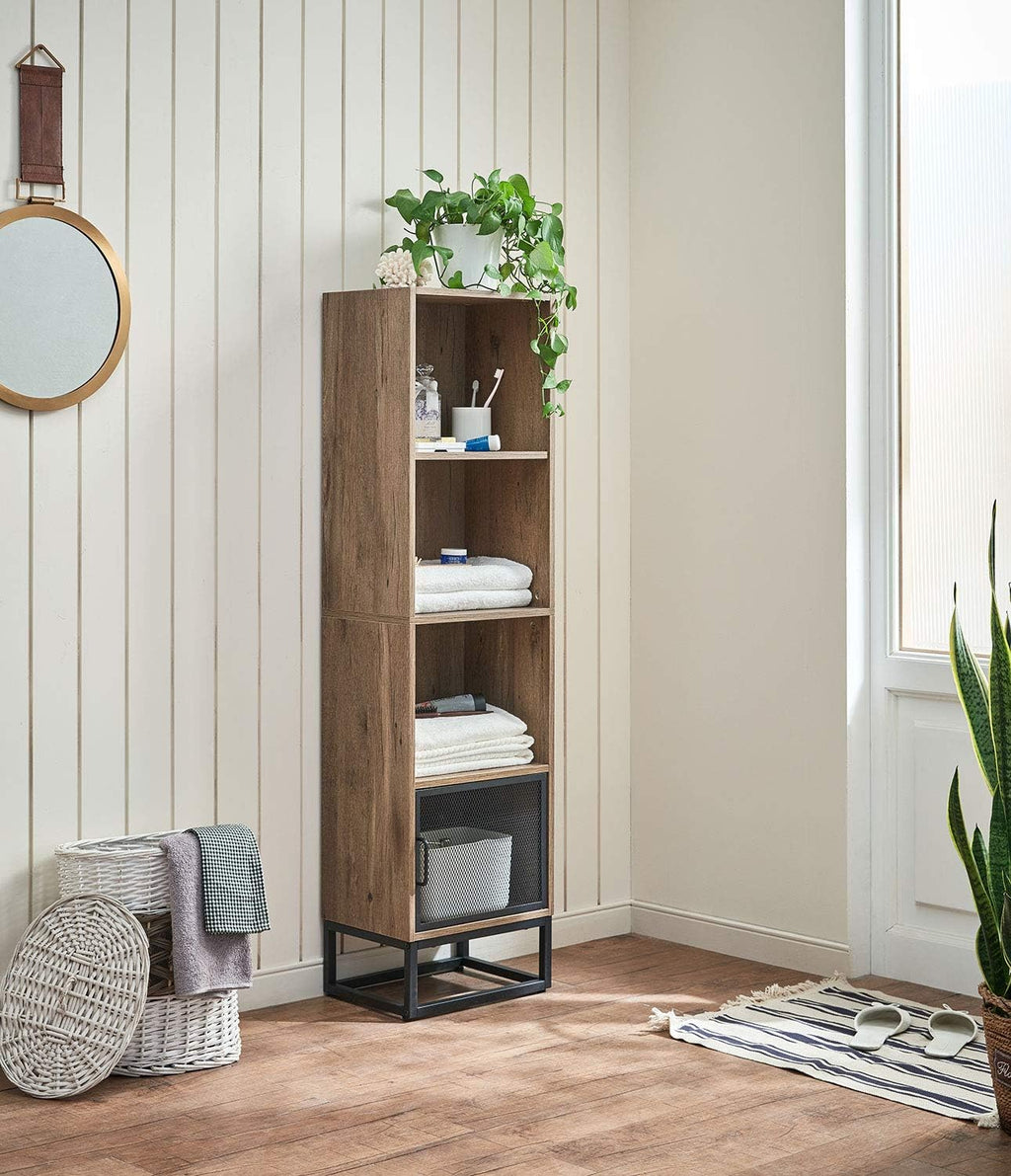 Industrial Bookcase with Drawers J470