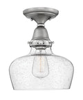 English Nickel Flush Mount Ceiling Light F590593